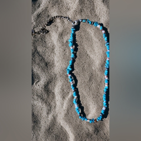 CAROLYN POLLACK RELIOS CRESCE signed R with a crescent moon 925 turquoise nugget - Picture 1 of 6